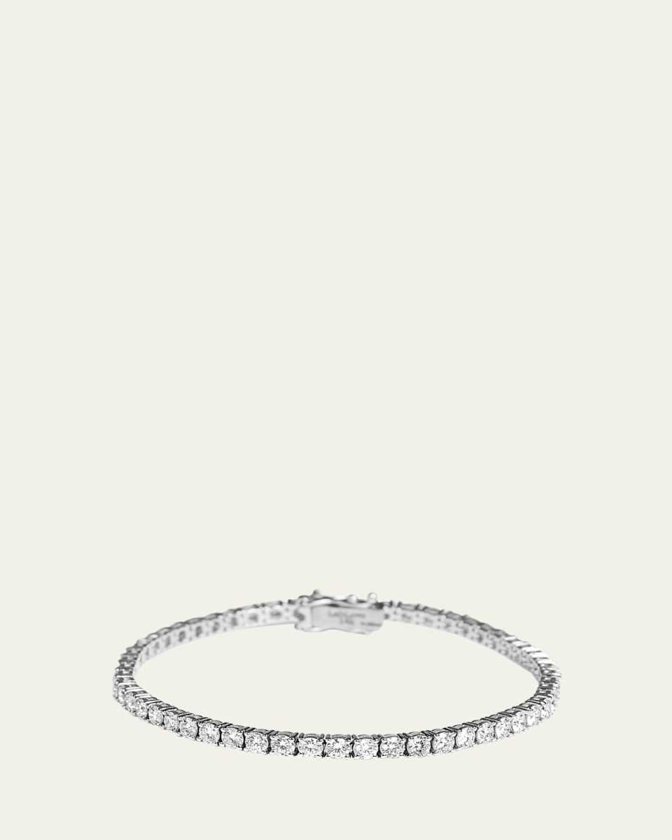 14K White Gold Lab Grown Diamond Tennis Bracelet, 7"L, 5.00tcw